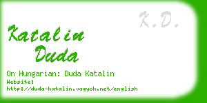 katalin duda business card
